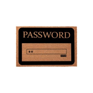 Password Login Coir Doormat - Funny Tech Themed Welcome Mat