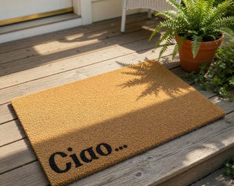 Ciao Welcome Mat, Coir Doormat for Housewarming, New Home Gift, Closing Front Door