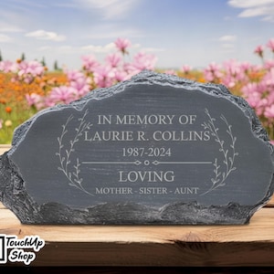 Personalized Memorial Stone, Custom Engraved Sympathy Gift for Loss of Loved One, Remembrance Keepsake