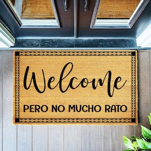 Bem-vindo, Mas Não Muito Rato - Tapete de Boas-Vindas, Presente de Noivado, Presente de Mudança, Primeira Casa, Capachos, Presentes para Ela, Primeira Casa, Capacho de Porta, **7753