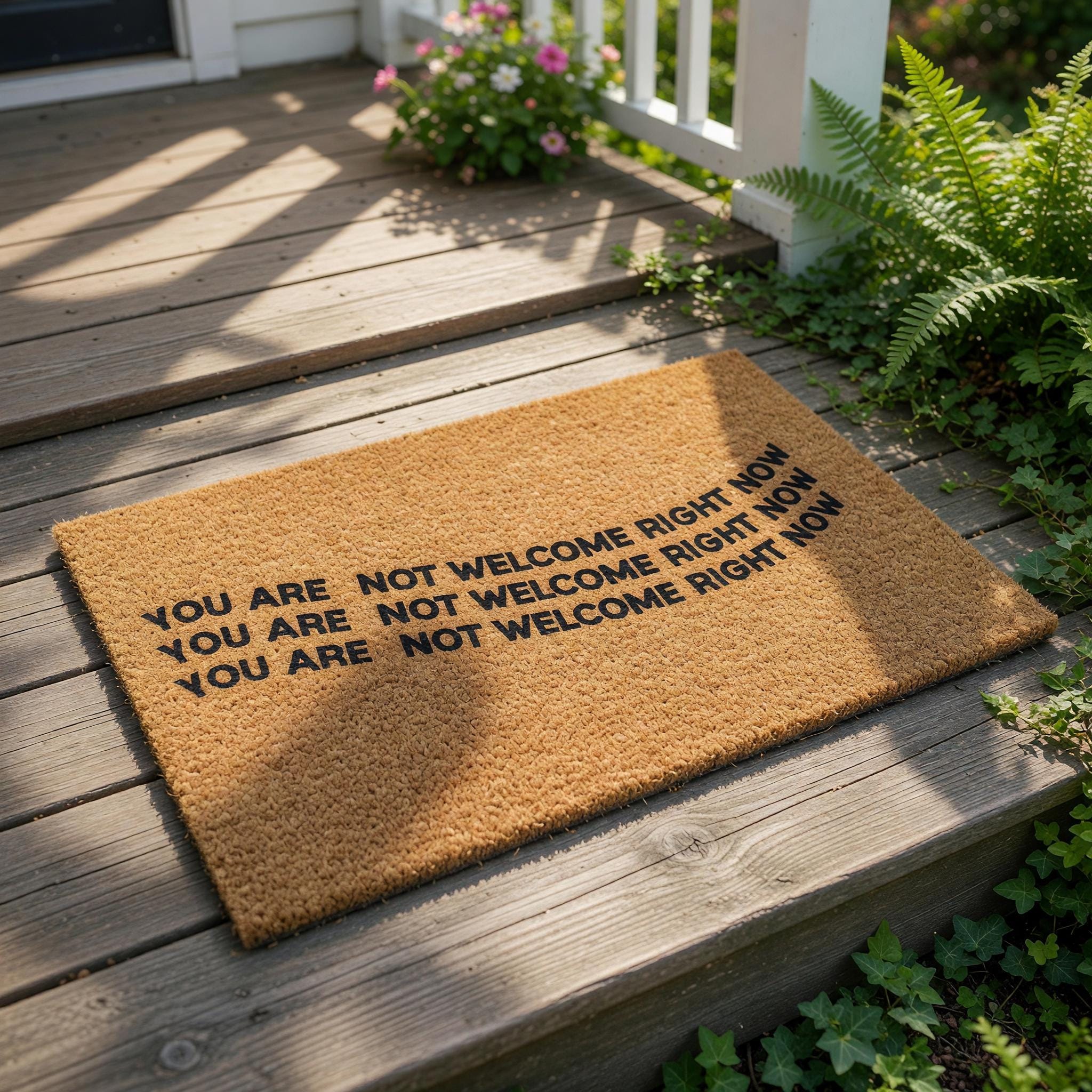 Funny Welcome Mat, Coir Doormat for Housewarming Gift, Closing New