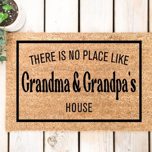 Felpudo personalizado No hay lugar como la casa de los abuelos - - Regalos para - Regalo para Nana - Regalos personalizados - Regalos para la abuela 4753