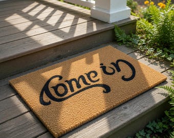 Come In Welcome Mat, Coir Doormat for Housewarming, New Home Closing Gift