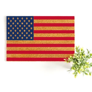 Felpudo con bandera estadounidense, 4 de julio, Día de la Independencia, felpudo de bienvenida, regalo de inauguración de la casa, decoración del hogar, regalo único, felpudo 5327**