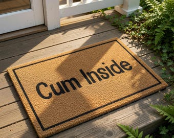 Funny Welcome Mat, Coir Doormat for Birthday, Valentine's Day Gift