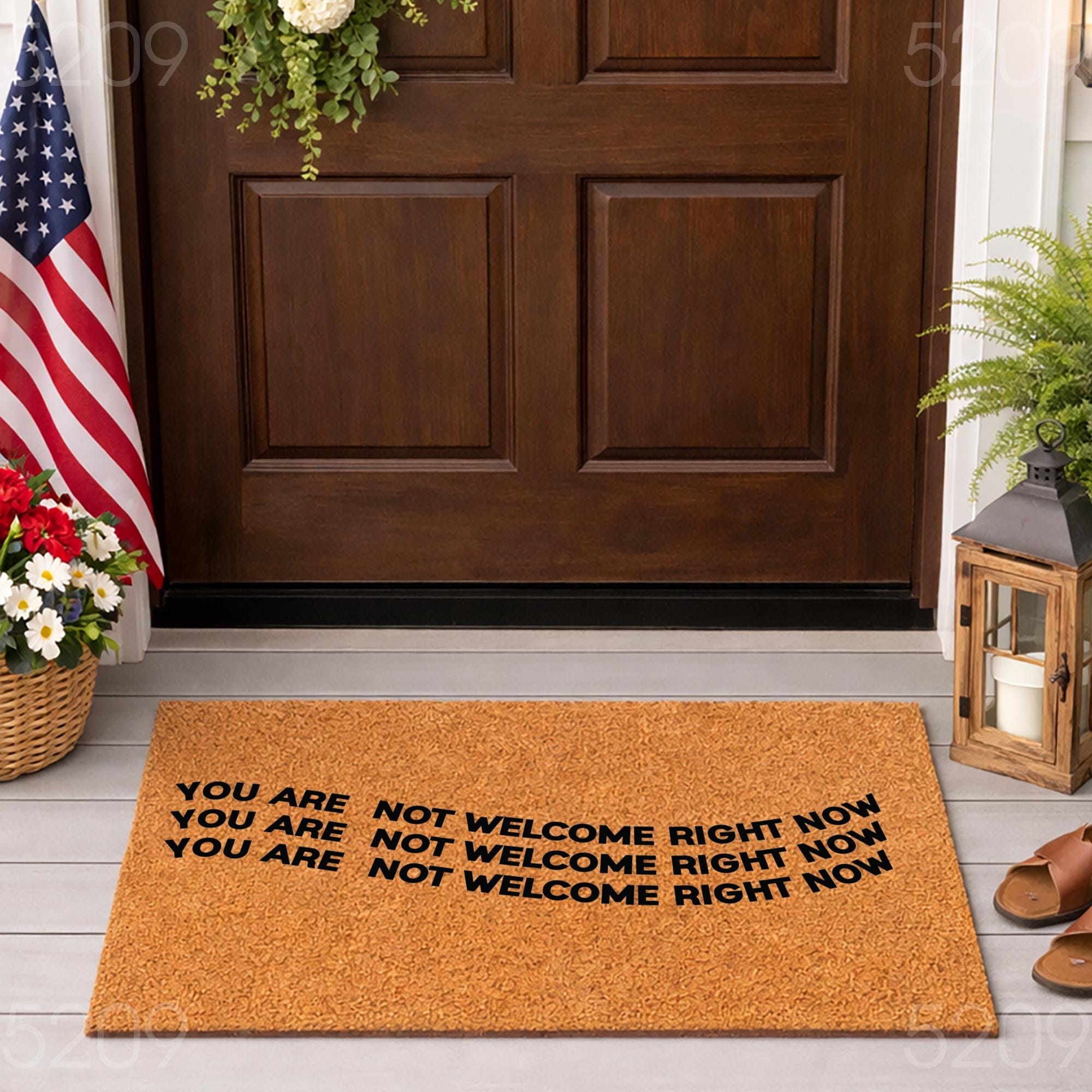 Funny Welcome Mat, Coir Doormat for Housewarming Gift, Closing New
