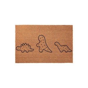 Dinosaur Chicken Nuggets Welcome Mat, Front Porch Doormat, Housewarming Gift