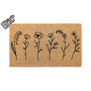Doormat Flower Doormat Welcome Mat Funny Doormat Moving Gift Home Gift Funny Gift Rug Cute Doormat Housewarming Gift Garden 5149**