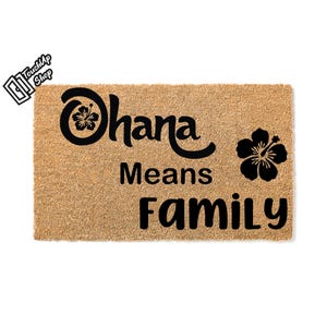 Doormat Ohana Means Family Welcome Mat Funny Doormat Door Mat Front Porch Outdoor Outside Doormat Rug Home Gift Doormats Housewarming 5234**