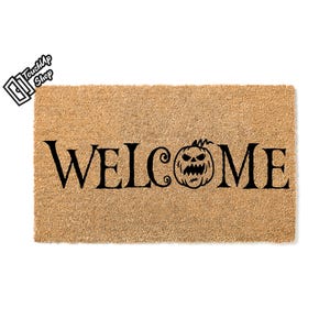 Doormat Welcome Jack O&#39; Lantern Halloween Halloween Doormat Welcome Mat Door Mats Halloween Gift Halloween Unique Fall Candy Scream 5613**
