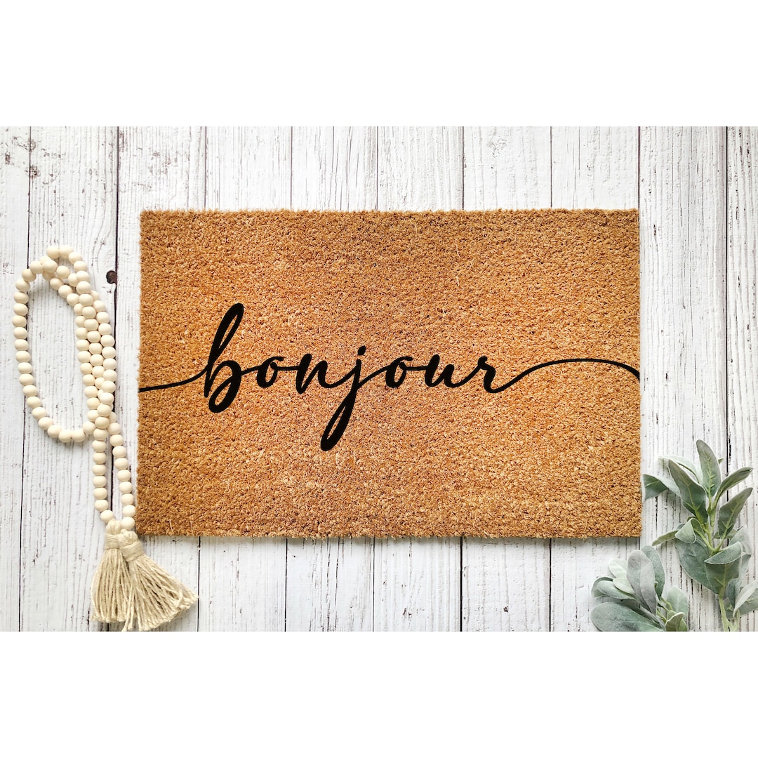 Doormat Bonjour Doormat French Mat Funny Doormat Door Mat