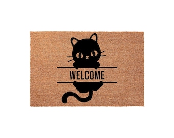 Cat Welcome Mat, New Home Housewarming Gift, Front Porch, Kitty