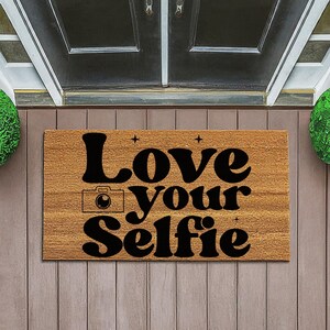 Capacho Love your Selfie Welcome Mat First House - Capacho - Capachos de boas-vindas - Presente de inauguração de casa - Primeira casa - Decoração de varanda 7644**