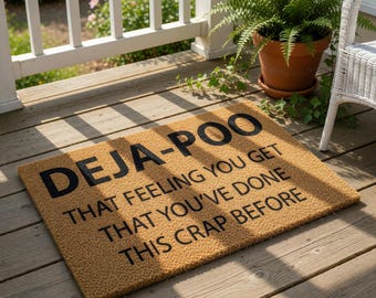 Funny Welcome Mat, Coir Doormat for Birthday Gift, Sarcastic Front Door