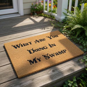 Funny Welcome Mat, Coir Doormat for Housewarming New Home Gift, Movie Quote Entrance