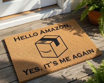 Funny Welcome Mat, Coir Doormat for Housewarming New Home Gift, Delivery Package Entrance