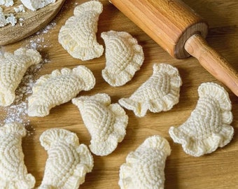Dumpling (1 szt.) pierogi, polskie jedzenie, zabawki kuchenne dla dzieci, udawane jedzenie do zabawy, sztuczne jedzenie dla dzieci, akcesoria kuchenne, restauracja do zabawy, sklep spożywczy