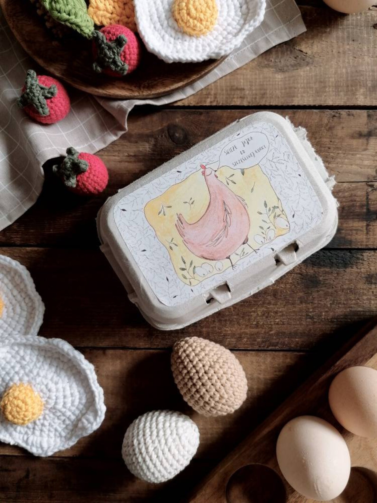 Crochet egg Play food toys Pretend play kitchen Gift for Etsy Polska