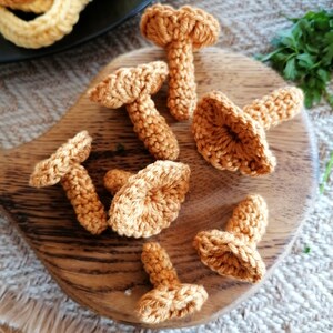 Crochet Mushroom: Montessori Pretend Play Food, Kids Kitchen Accessories image 9