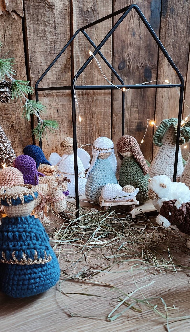 Crochet nativity scene, nativity set, christmas decoration for home, christmas gift for kids, advent calendar gift, xmas decoration image 7
