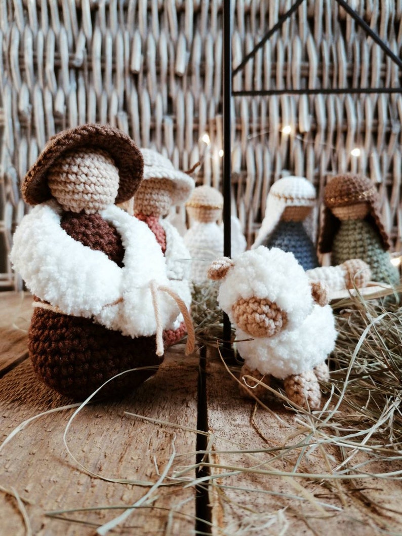 Crochet nativity scene, nativity set, christmas decoration for home, christmas gift for kids, advent calendar gift, xmas decoration image 6