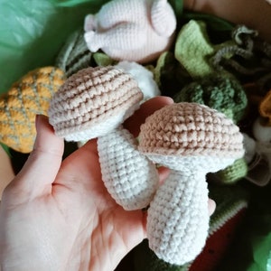 Crochet Mushroom: Montessori Pretend Play Food, Kids Kitchen Accessories image 8