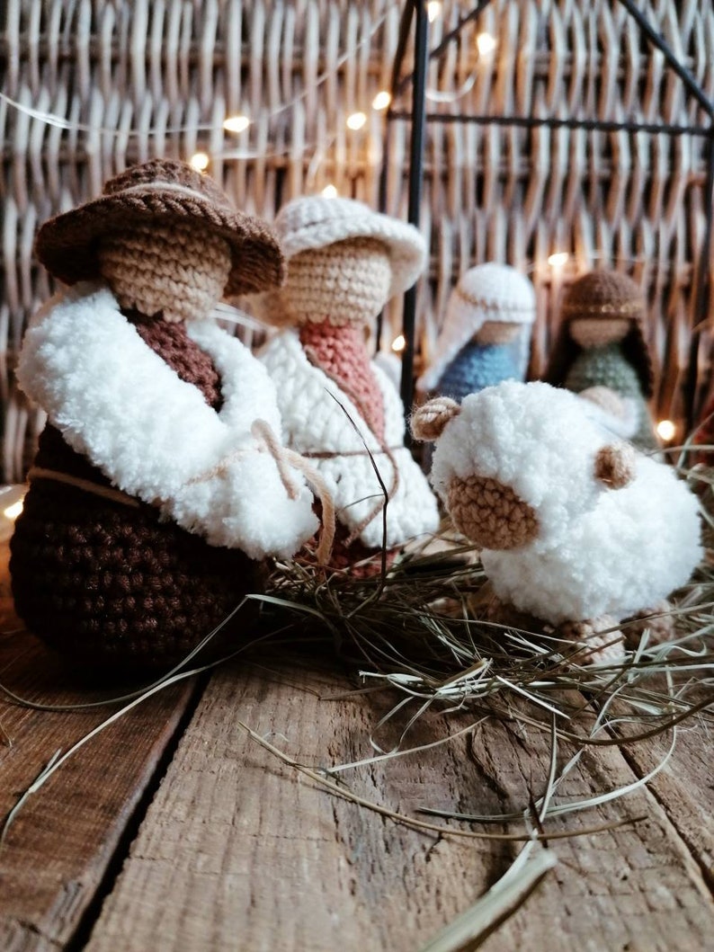 Crochet nativity scene, nativity set, christmas decoration for home, christmas gift for kids, advent calendar gift, xmas decoration image 2