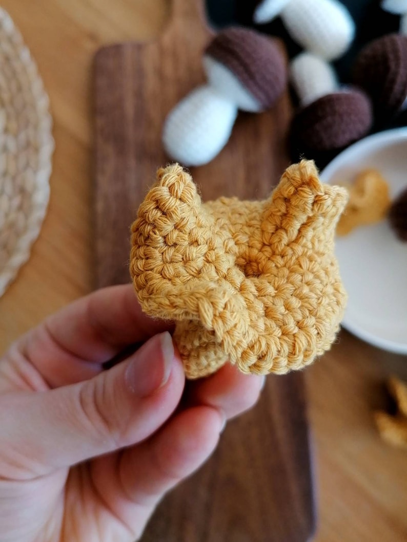 Crochet Mushroom: Montessori Pretend Play Food, Kids Kitchen Accessories image 7