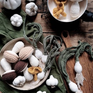 Crochet Mushroom: Montessori Pretend Play Food, Kids Kitchen Accessories image 3