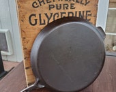 Wagner 11 1 4 Inch Cast Iron Skillet Griddle Unmarked Restored