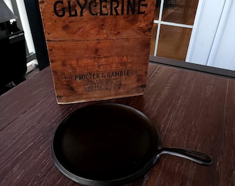 Wagner #9 Cast Iron Handled Griddle Unmarked Restored