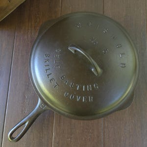 Griswold #8 Cast Iron Low Dome Skillet Cover Fully Marked Restored