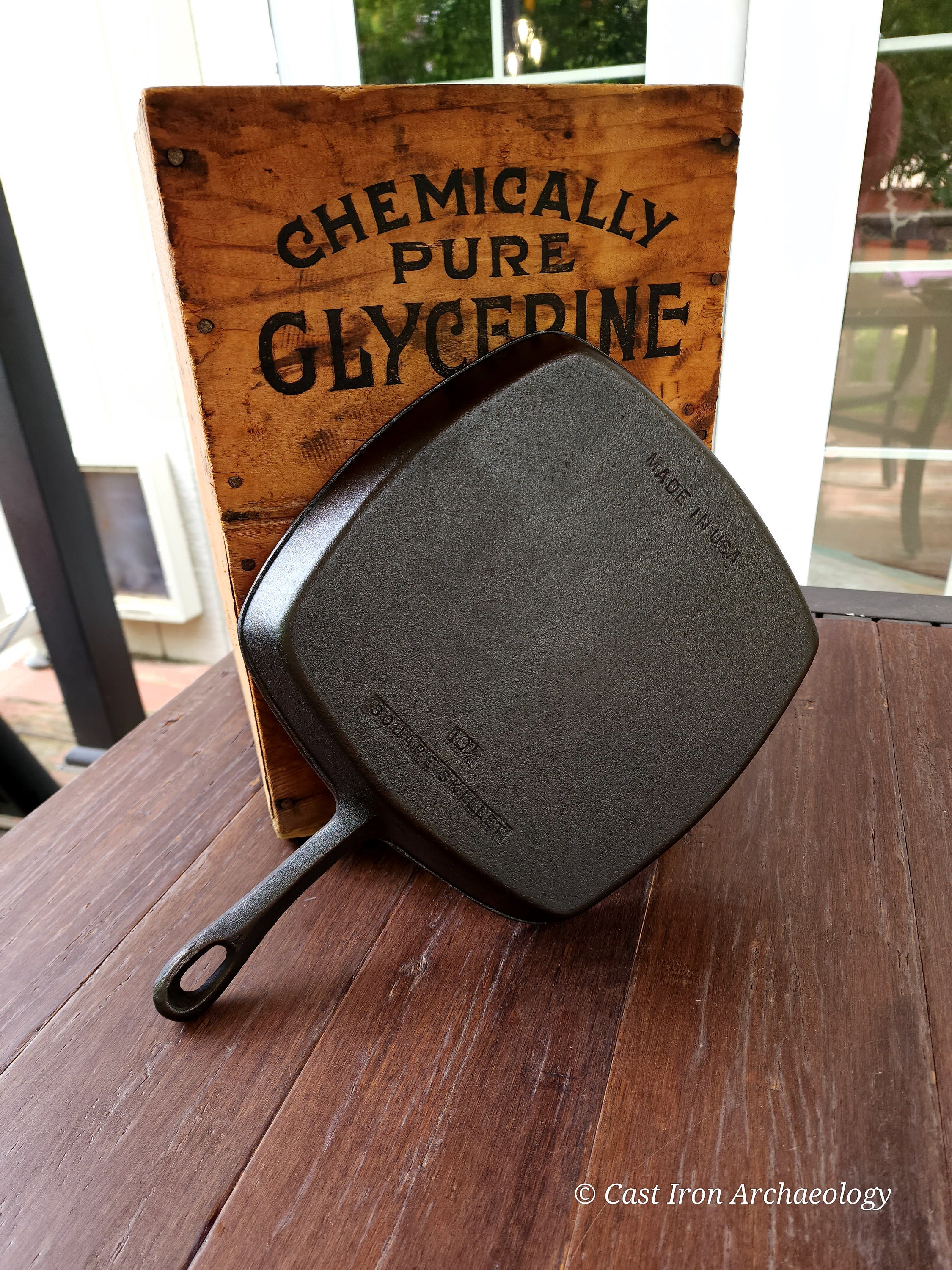 Birmingham Stove & Range (BSR) Cast Iron Square Skillet