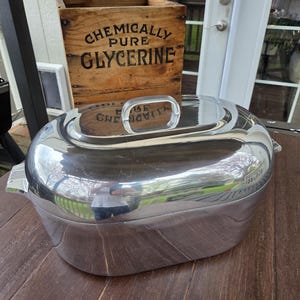 Wagner Ware Magnalite 17qt Oval Bräter p / n 4269 Restauriert