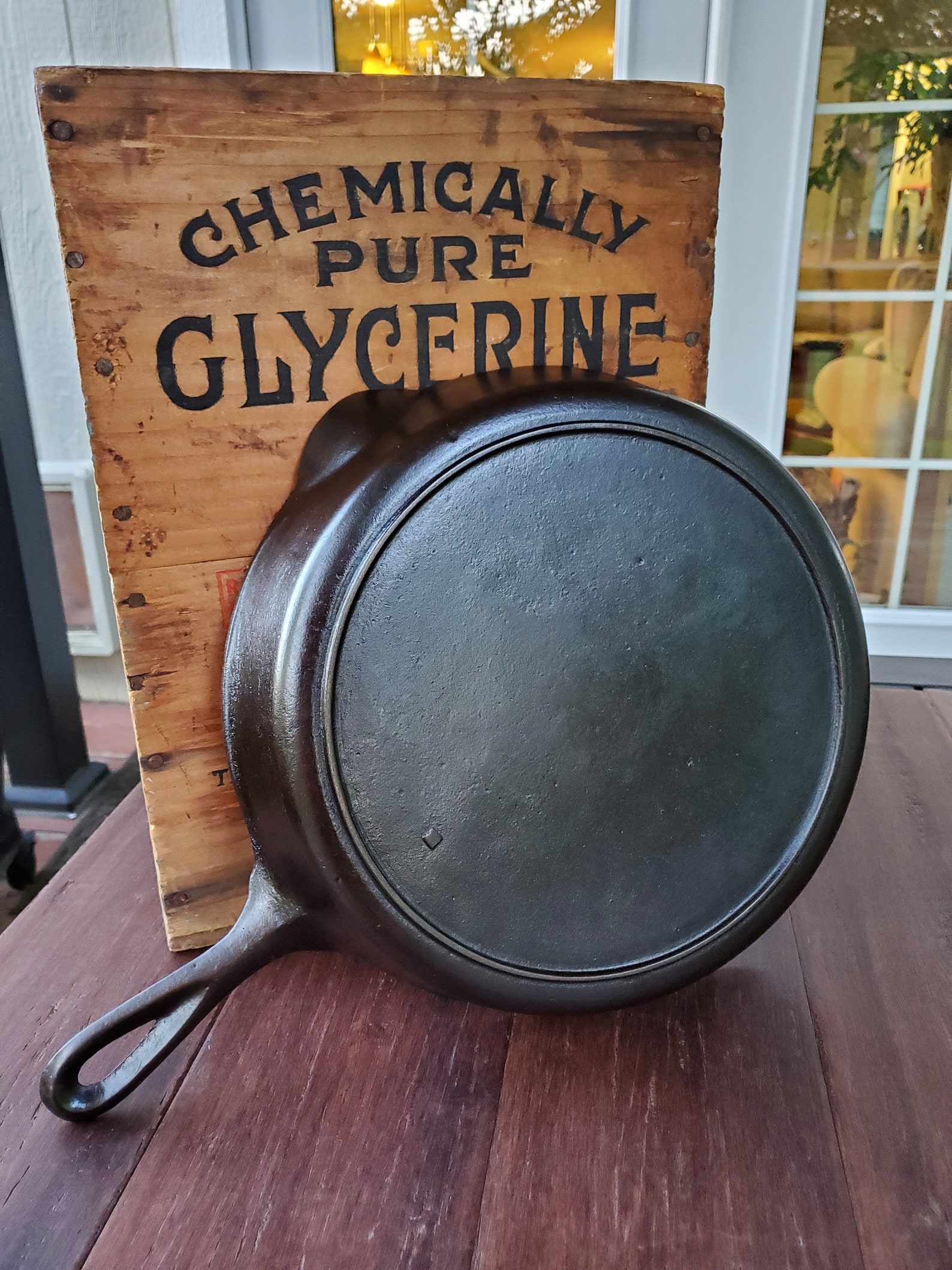 Antique Lodge 9 Cast Iron Skillet With Raised 9 And Solid Heat Etsy