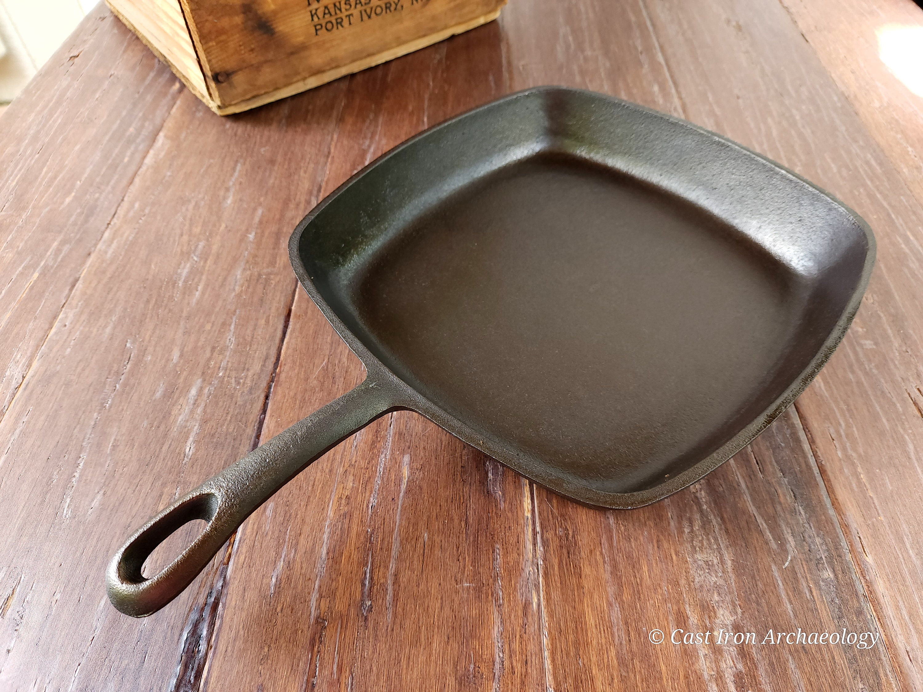 Birmingham Stove & Range (BSR) Cast Iron Square Skillet