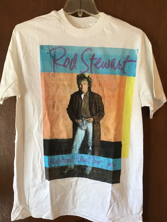 Vintage 1991 Rod Stewart Vagabond Heart Tour Tee Shirt - Etsy