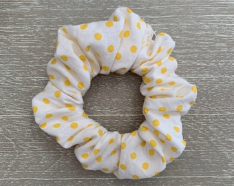 Yellow Polk-A-Dot Scrunchie