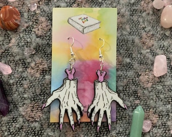 Hand with Sharp Nails Earrings / Creepy Earrings / Horror