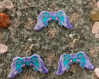 Controller w/ Hands Earrings / Necklaces / Gaming Jewelry / Horror