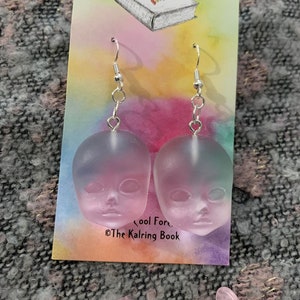 Doll Head Earrings (Clear)