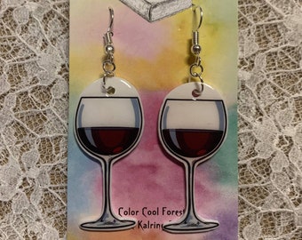 Wine Glass Earrings / Fancy Earrings