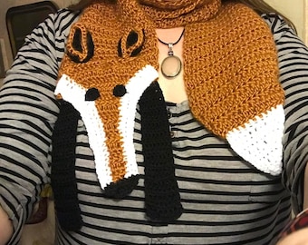 Written Crochet Pattern for Fox Scarf