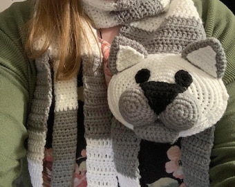 Written Crochet Pattern for Cat Scarf