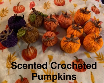 Scented Crochet Pumpkins