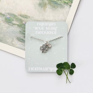 Stray Kids "Love Stay" Necklace [Hyunjin Clover Charm Necklace + freebie]