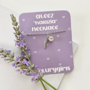 Ateez &quot;Halazia&quot; Necklace [Atiny Feather Charm Necklace + freebie]