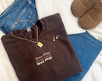 Stray Kids "love stay" Embroidered Sweatshirt