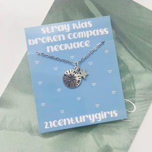 Stray Kids Broken Compass Necklace [Compass Star Charm Necklace + freebie]