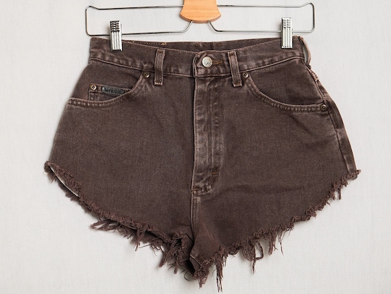 VINTAGE 90's Riveted Lee Cut Off Shorts Cut Off D… - image 1